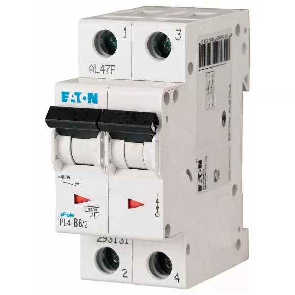 Авт. выкл. PL4 2P 10А, тип С, 4.5кА, 2M (293141) EATON