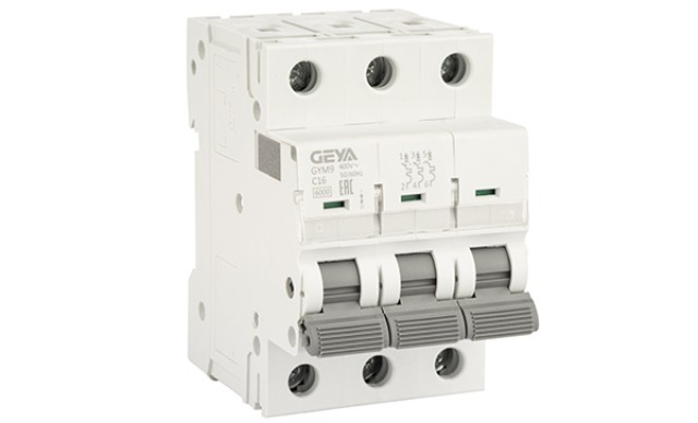 Авт. выключатель GYM9-3P-16C, 3P, 16A, хар-ка C, 6kA, 3M