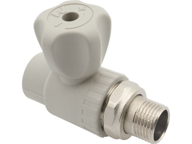 Кран шар. ПП для радиатора, сер. FV Plast