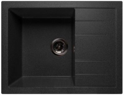 Мойка для кухни GranFest Quadro GF-Q650L 65x50, врезная, черный