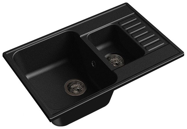 Мойка для кухни GranFest Quarz Comfort Z-21K 74x48, врезная, черный