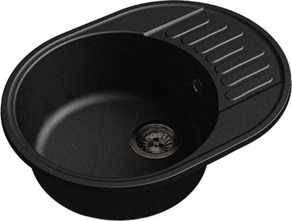 Мойка для кухни GranFest Quarz Comfort Z-58 62x48, врезная, черный