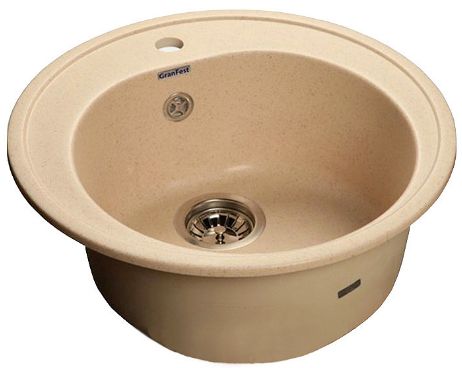 Мойка для кухни GranFest Rondo GF-R510 51x51, врезная, бежевый