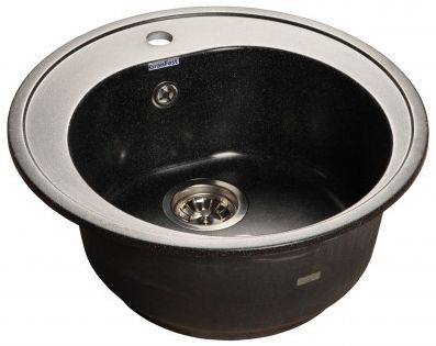 Мойка для кухни GranFest Rondo GF-R510 51x51, врезная, черный