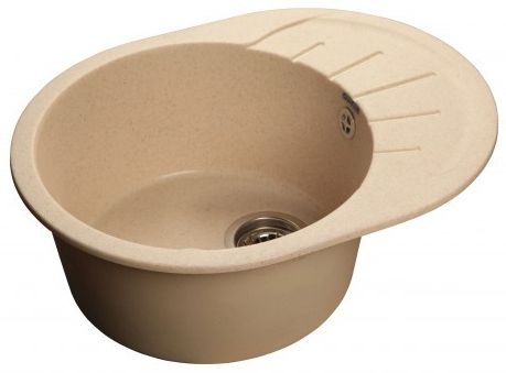 Мойка для кухни GranFest Rondo GF-R580L 58x45, врезная, бежевый