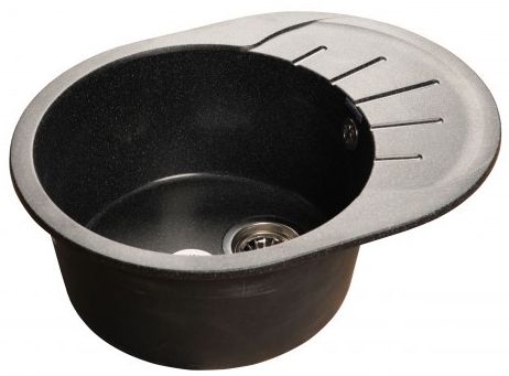 Мойка для кухни GranFest Rondo GF-R580L 58x45, врезная, черный