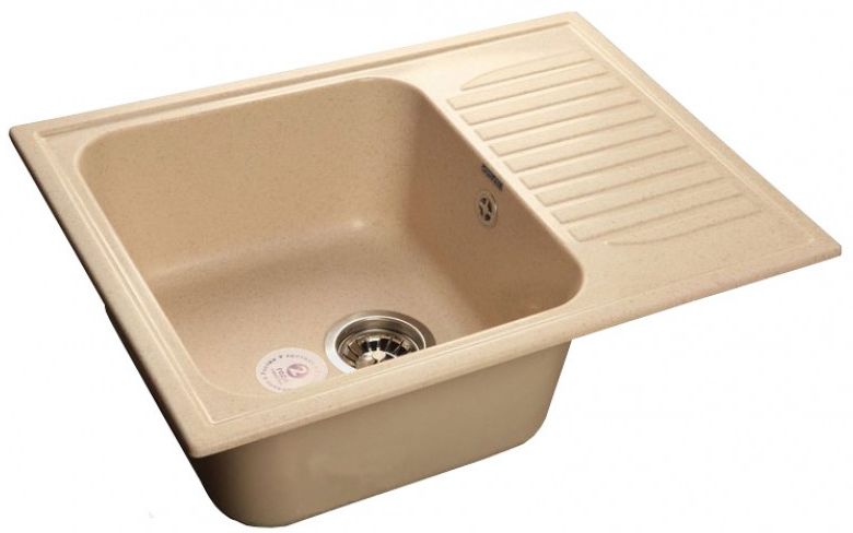 Мойка для кухни GranFest Standart GF-S645L 64.5x50, врезная, бежевый