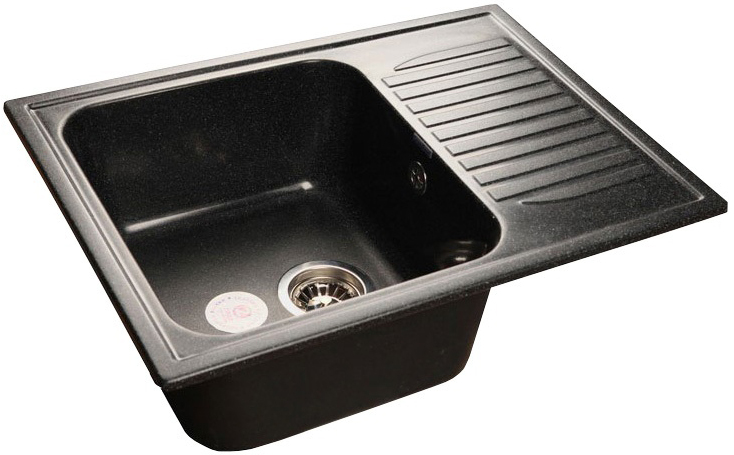 Мойка для кухни GranFest Standart GF-S645L 64.5x50, врезная, черный