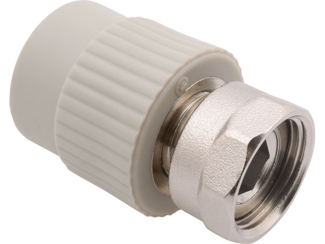 Муфта ПП с накидной гайкой FV PLAST серый