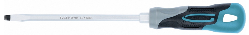 Отвертка SL5,5 x 150 мм, S2, трехкомпонентная рукоятка Gross 12112